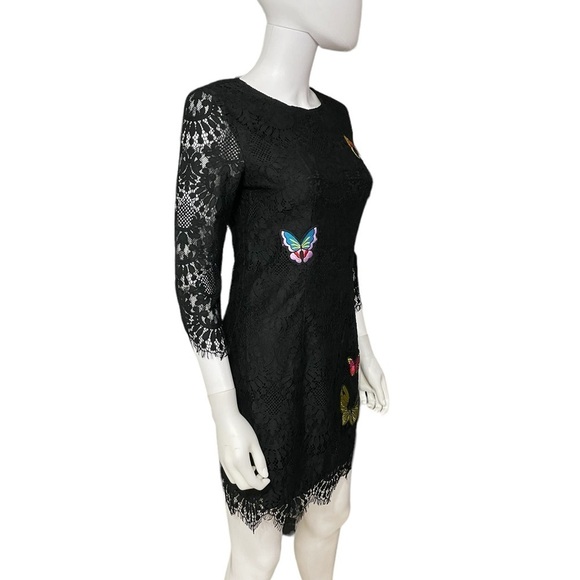 AMT Black Butterfly Embroidered Dress - Picture 4 of 7